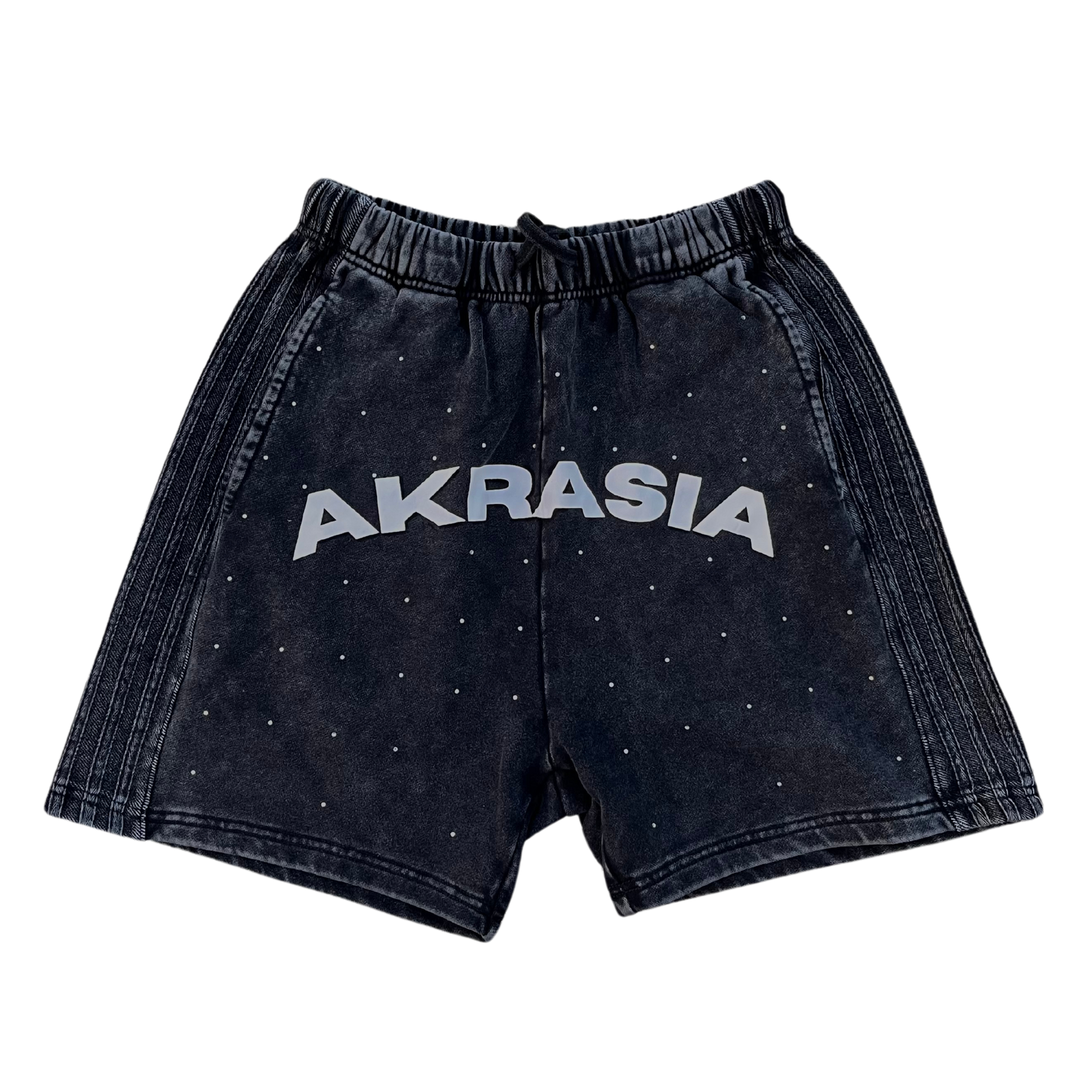 'ACID WASHED RHINESTONE' SHORTS