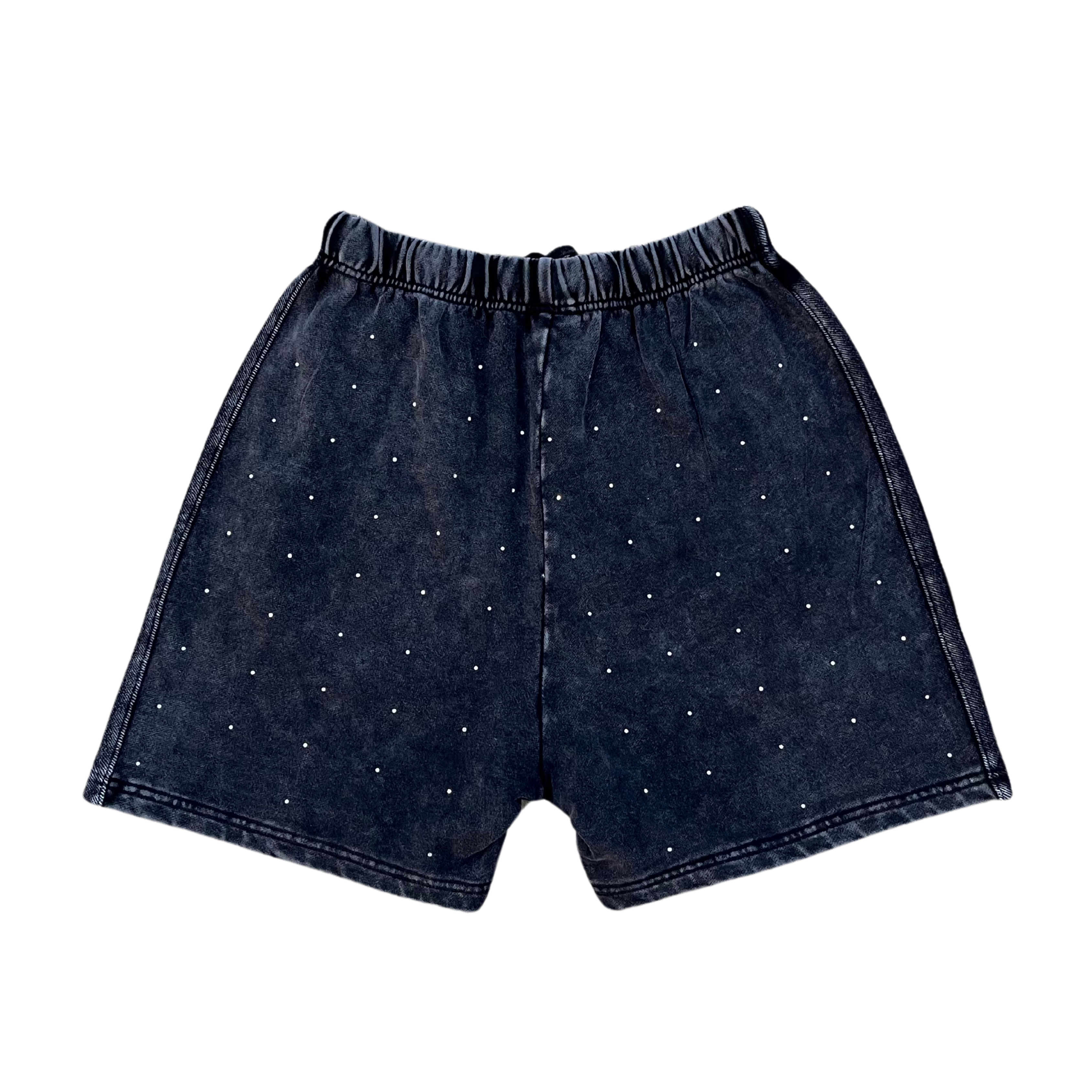 'ACID WASHED RHINESTONE' SHORTS